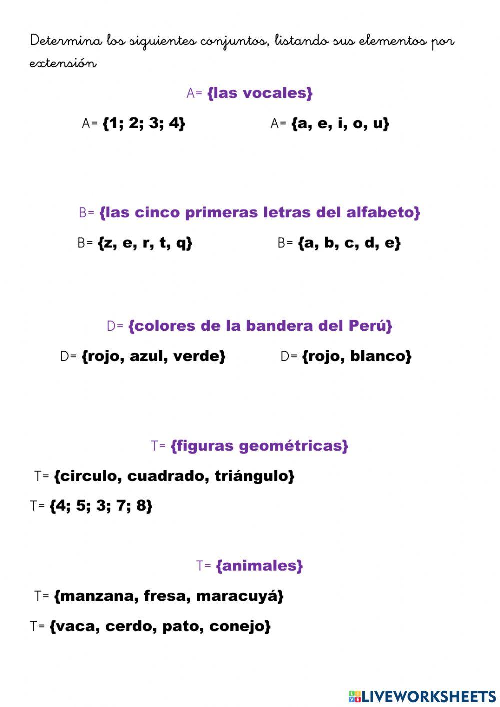 Determinación por extensión