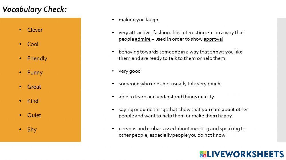 Adjectives to describe personality Adjectives to describe personality