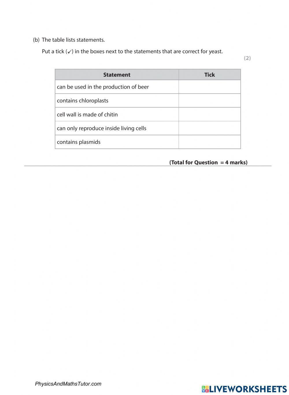 Characteristics of Living Organisms