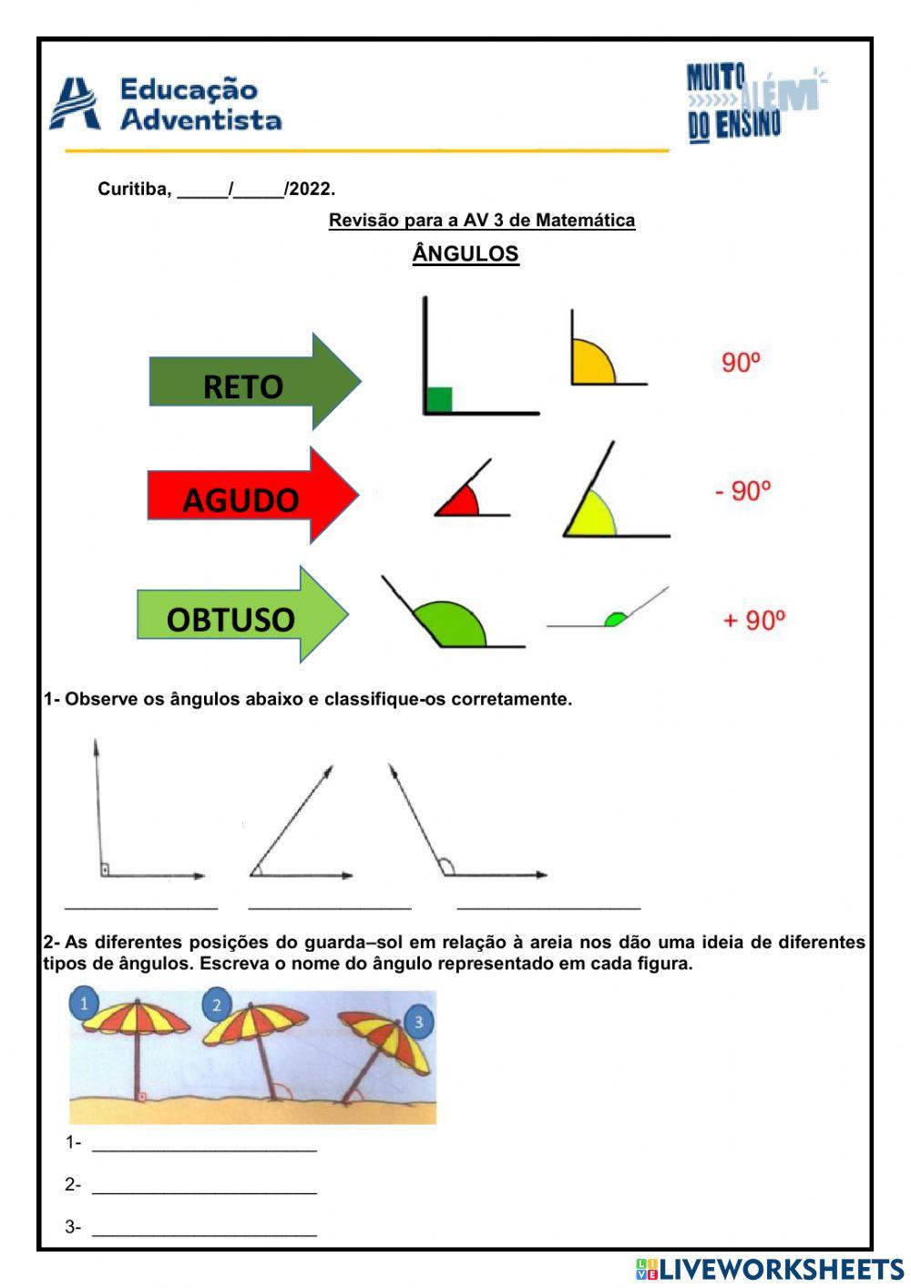 Quiz - Retas e Ângulos (5º ano – Apps on Google Play