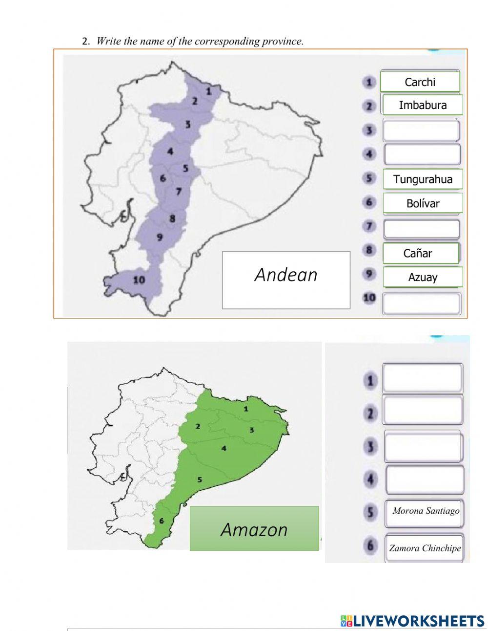 Ecuadorian Provinces