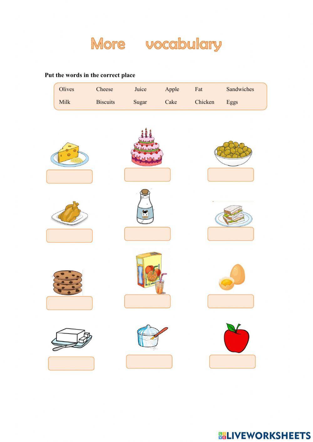 Unit 5: At the canteen VOCABULARY