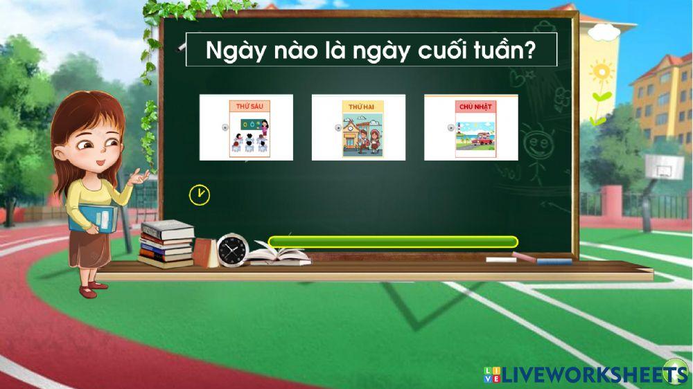 Nhận biết các ngày trong tuần