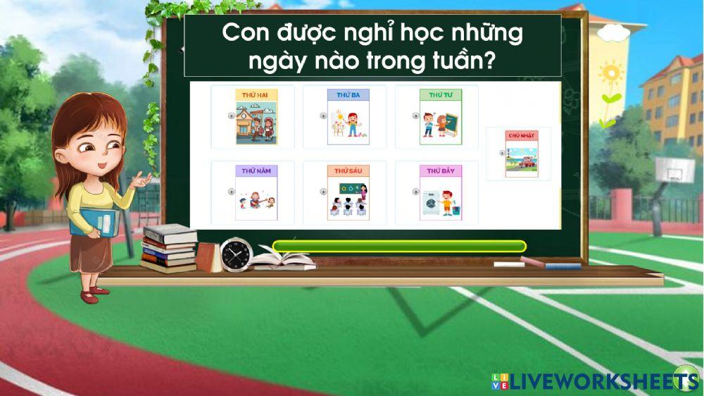 Nhận biết các ngày trong tuần