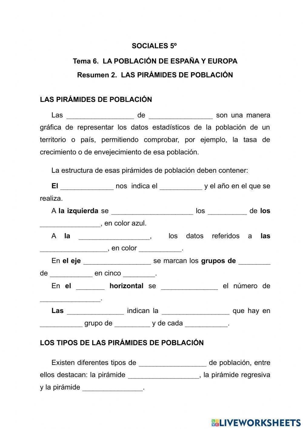 Las pirámides de población