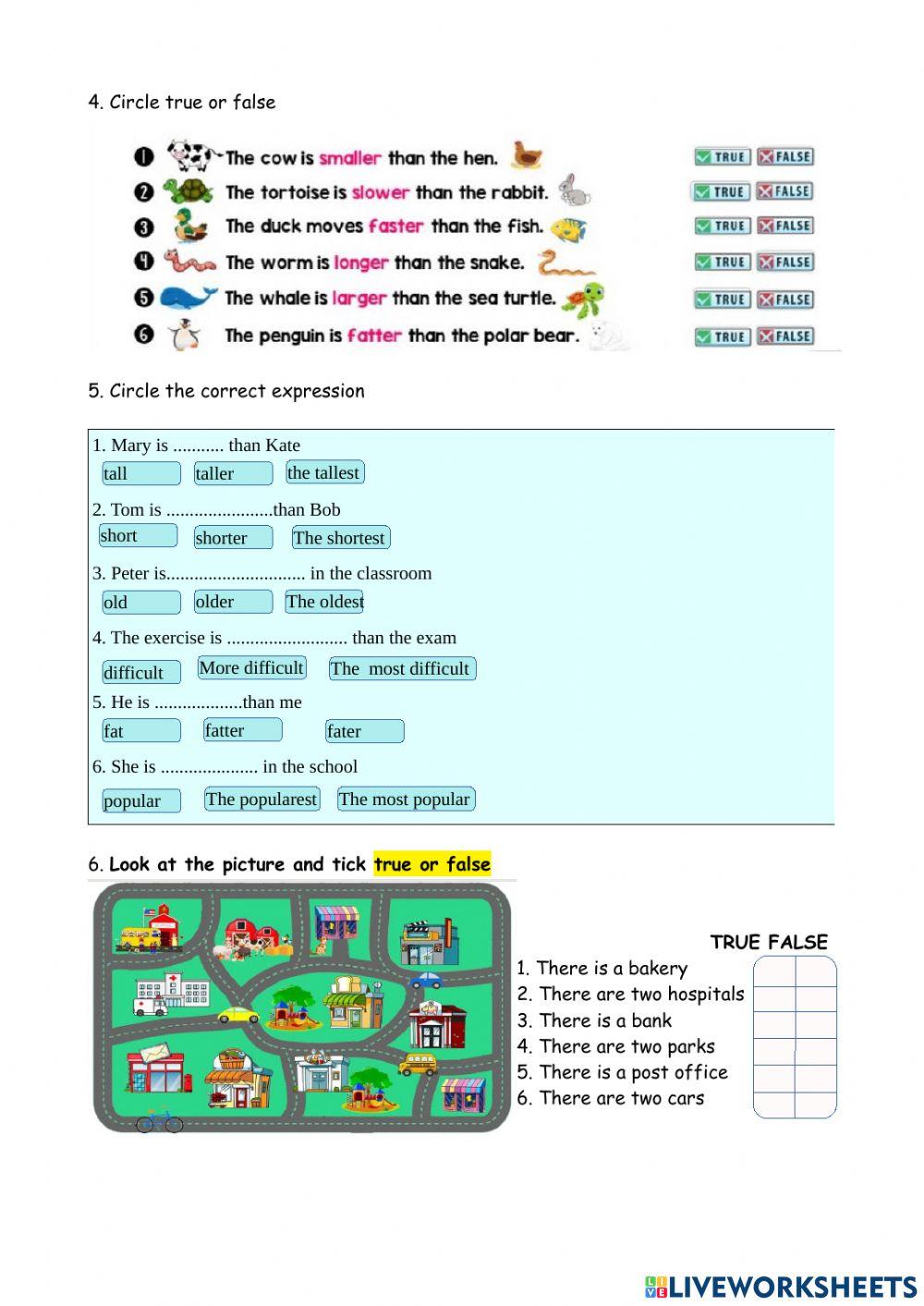 THERE IS-ARE, COMPARATIVES- SUPERLATIVES