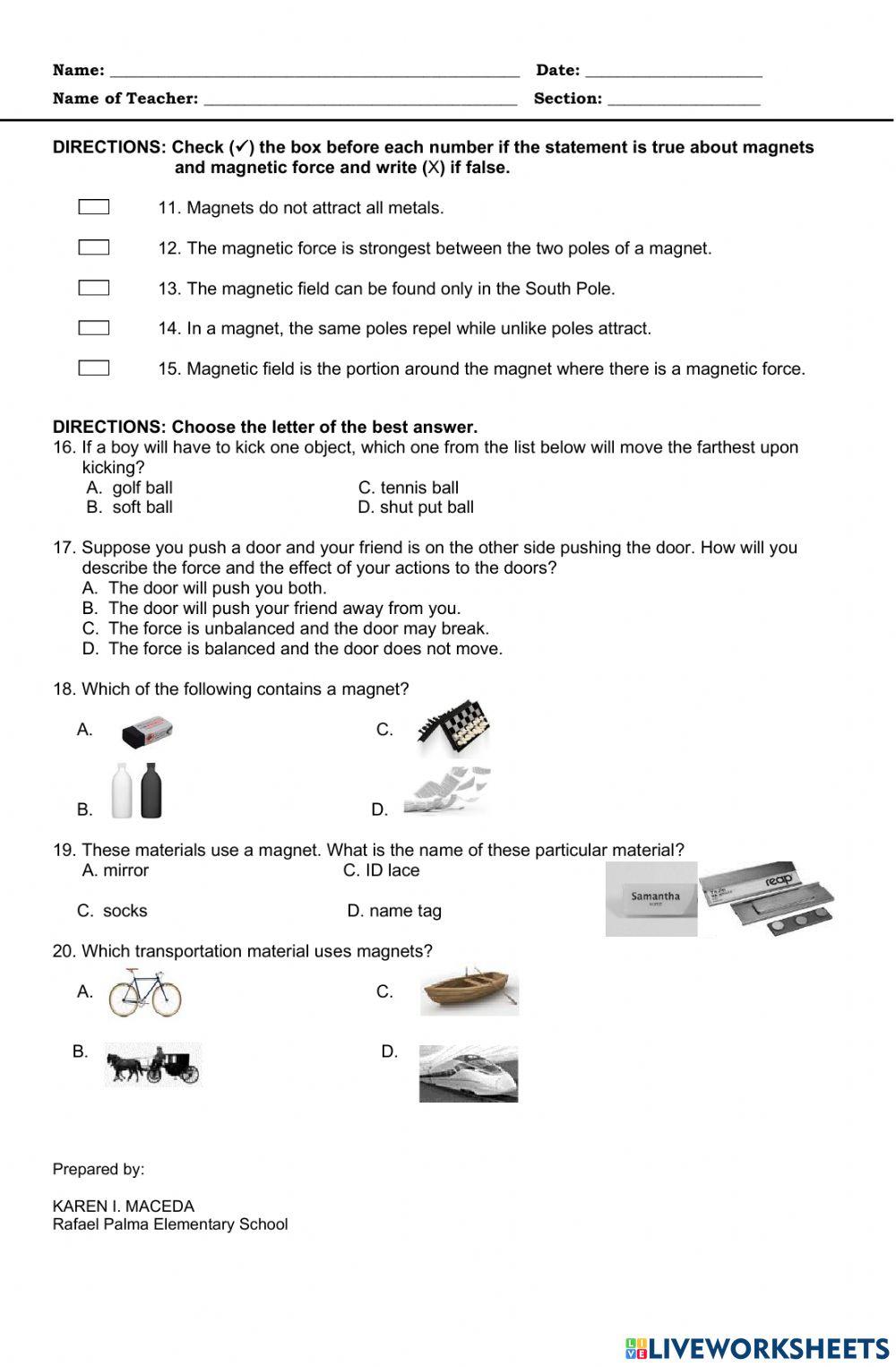 Third quarter summative test in science sdo