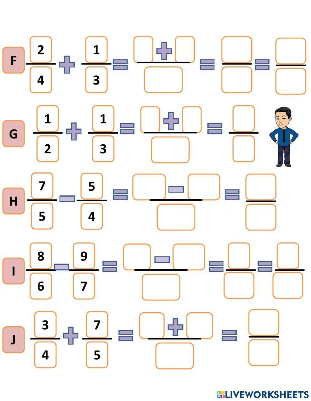 Operaciones con fracciones