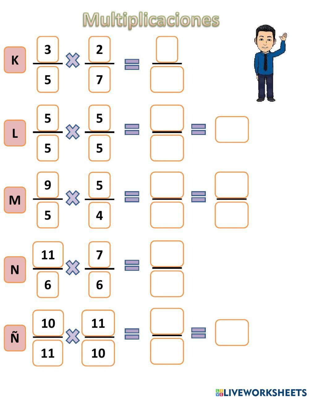 Operaciones con fracciones
