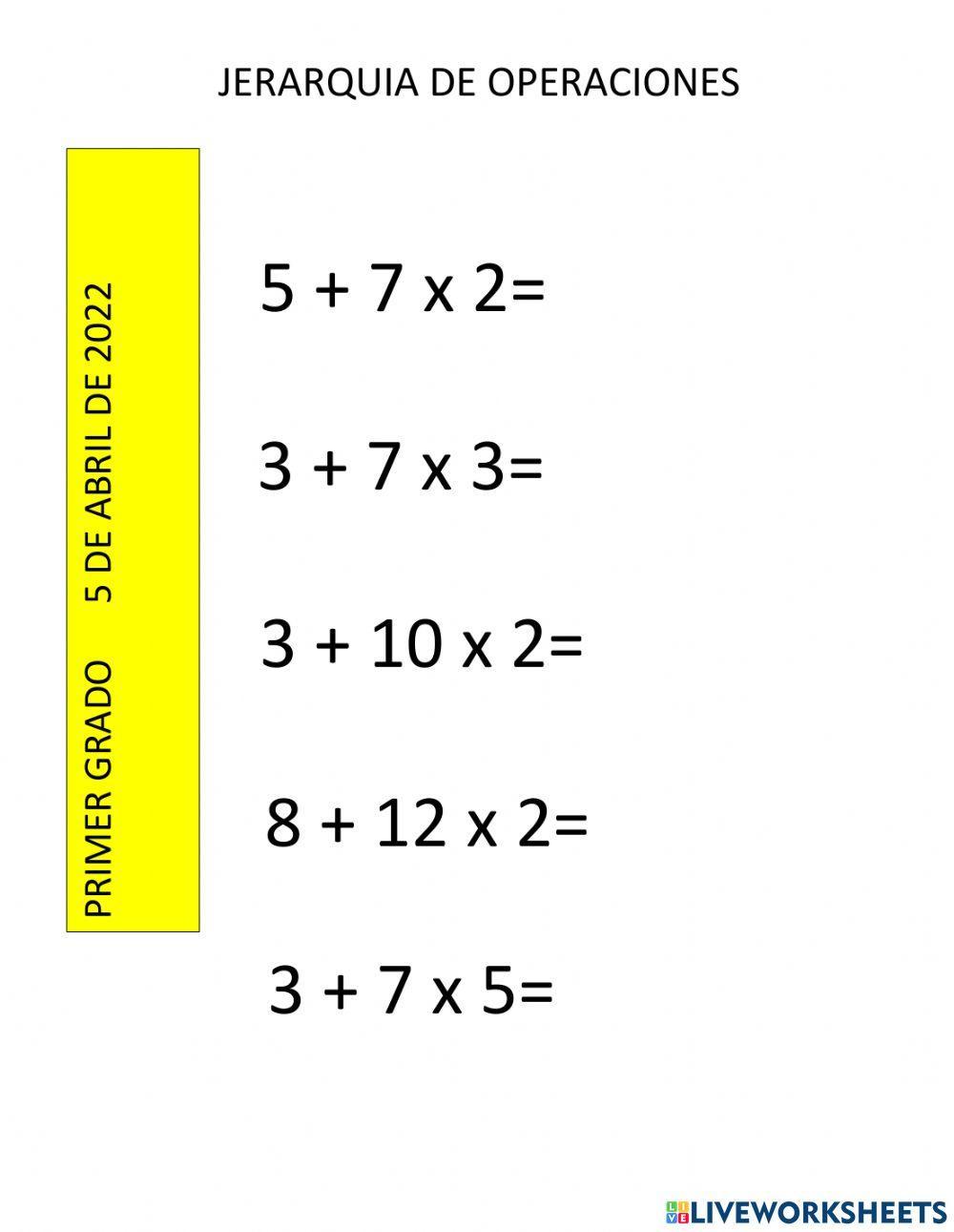 Jerarquia de operaciones