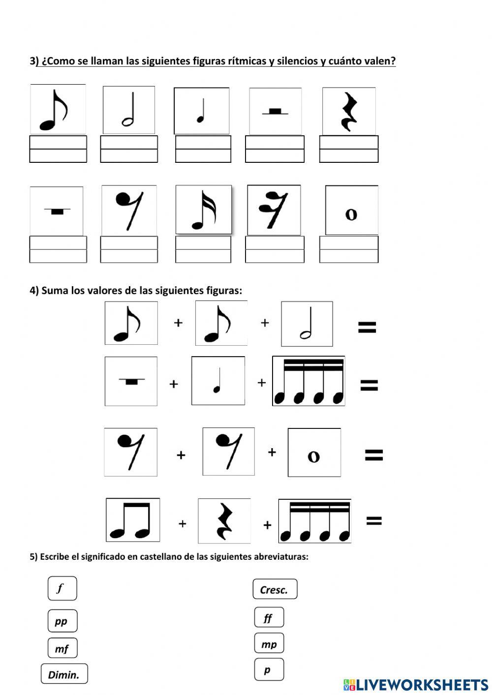 Evaluacion de musica