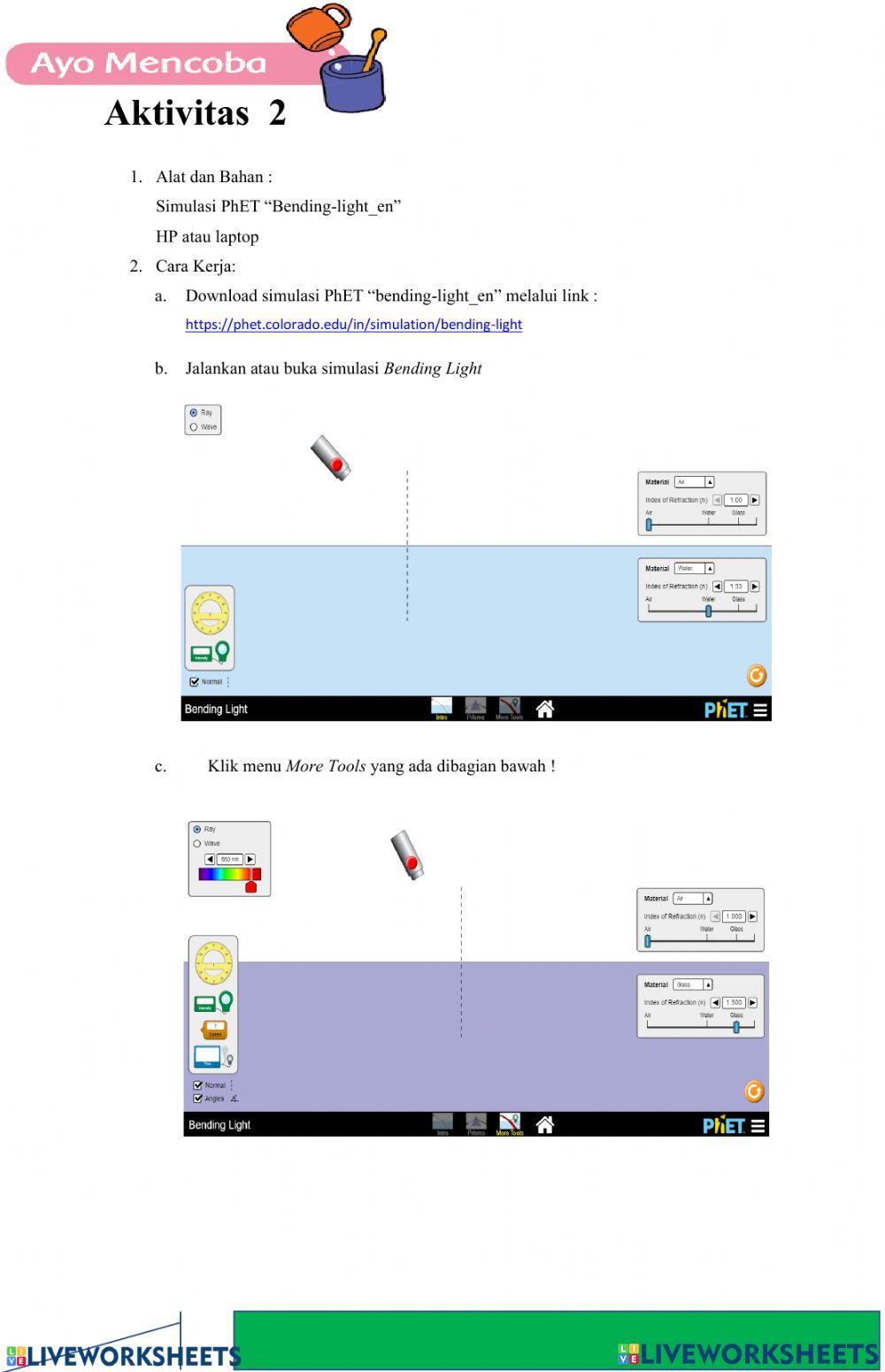 Praktikum Pembiasan Cahaya