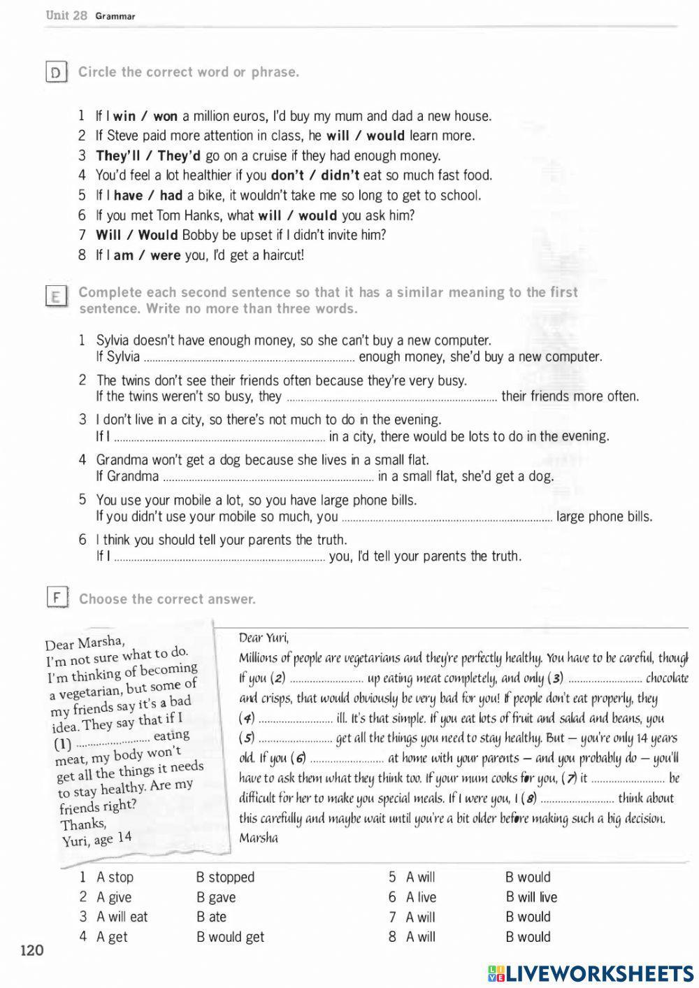 Destination B1- U28-Conditionals 1-page(119 120)