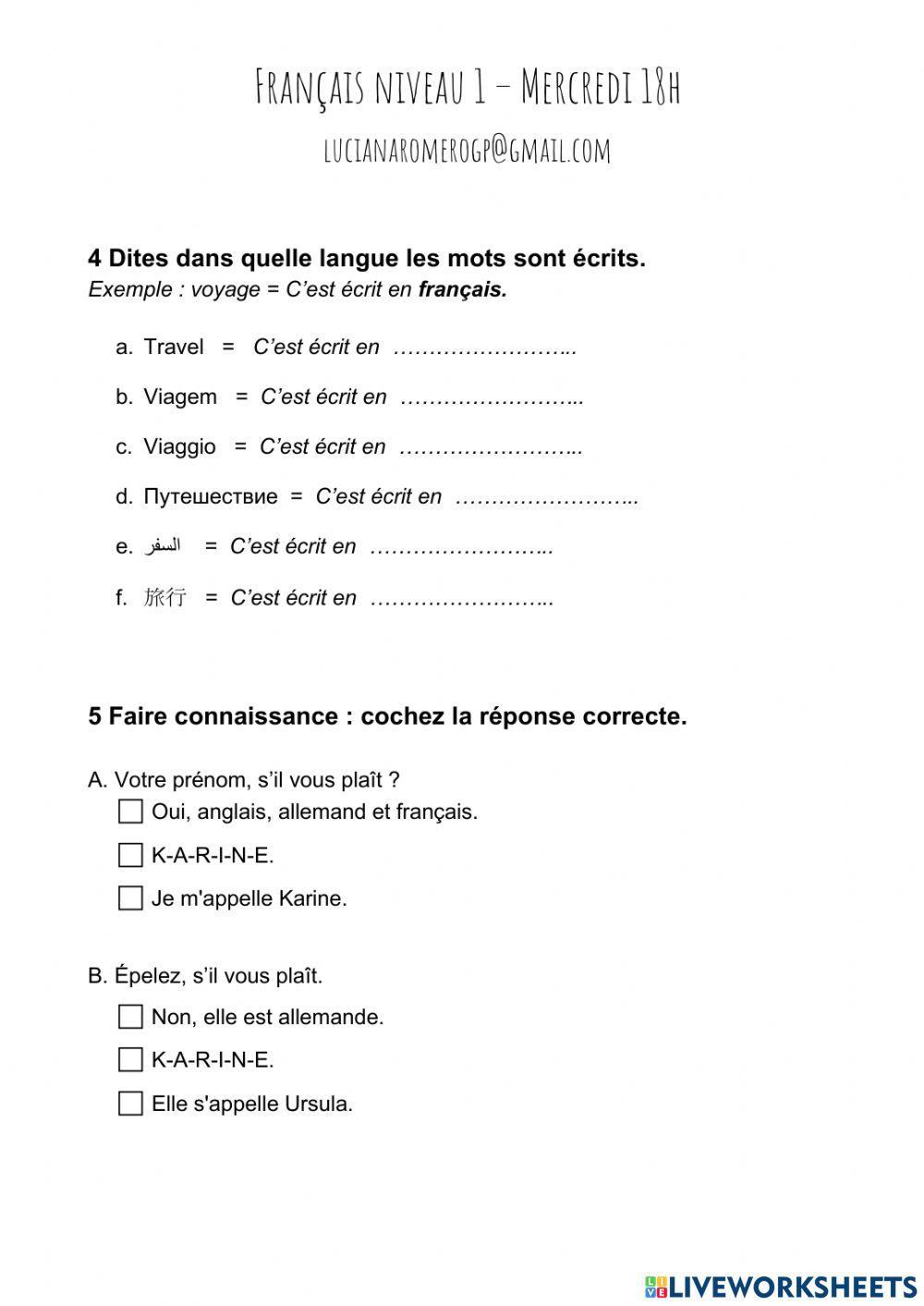 Noms et prenoms francais