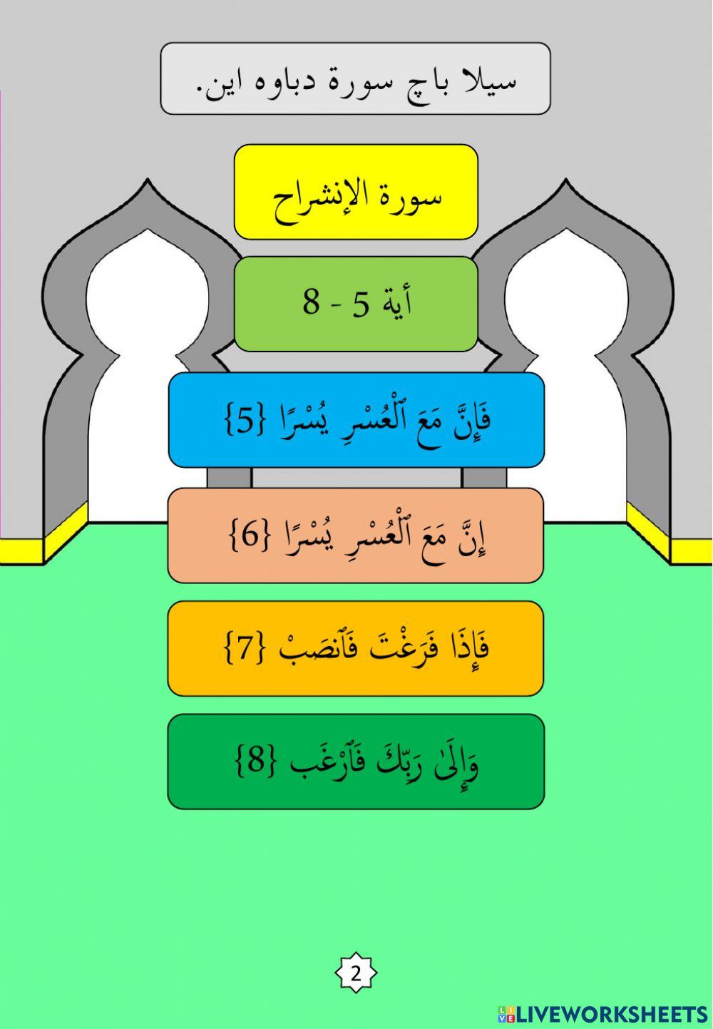 Surah : 8. Al-Insyirah