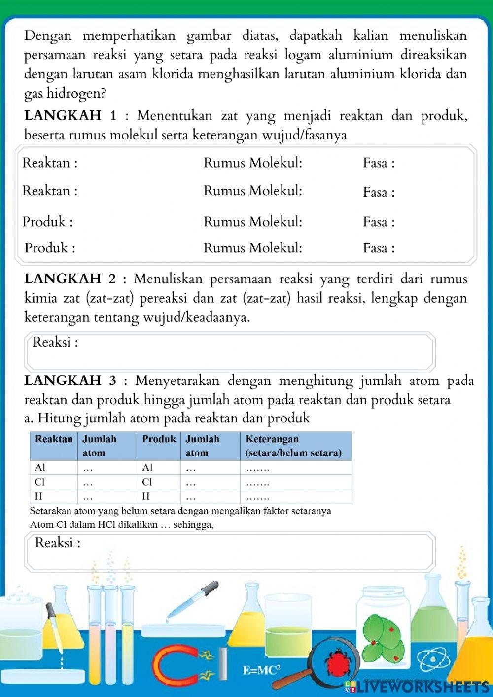 LKPD Persamaan Reaksi Kimia & Penyetaraan