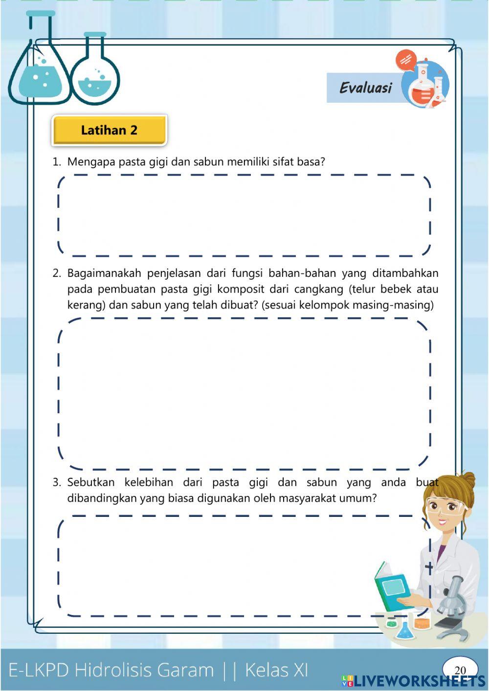 Kegiatan 2-2 hidrolisis