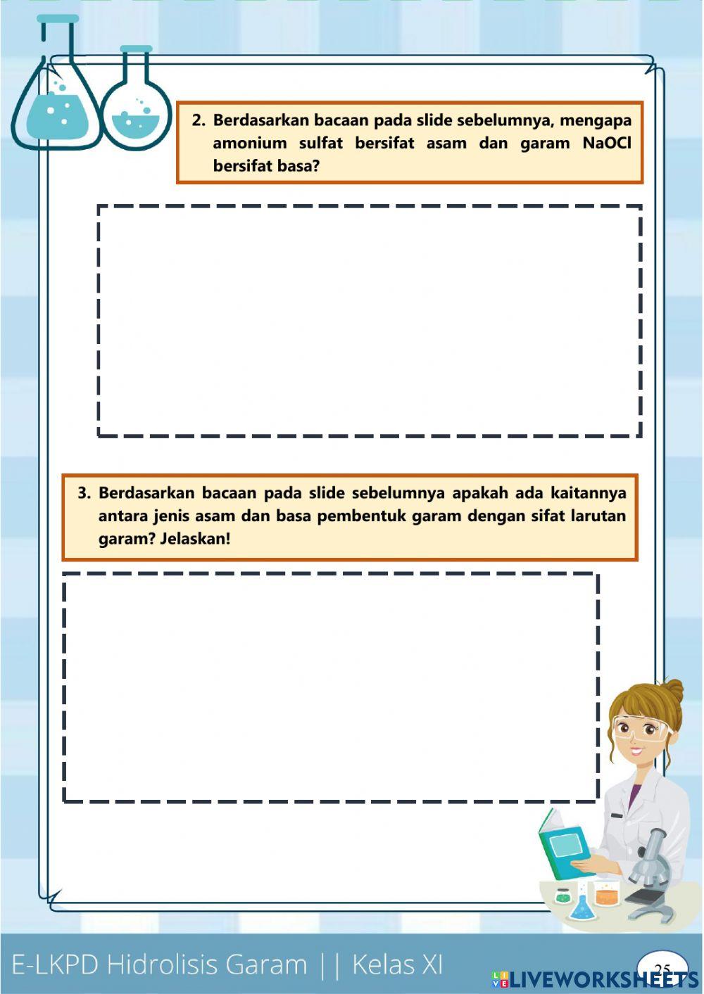 Kegiatan 3-1 hidrolisis