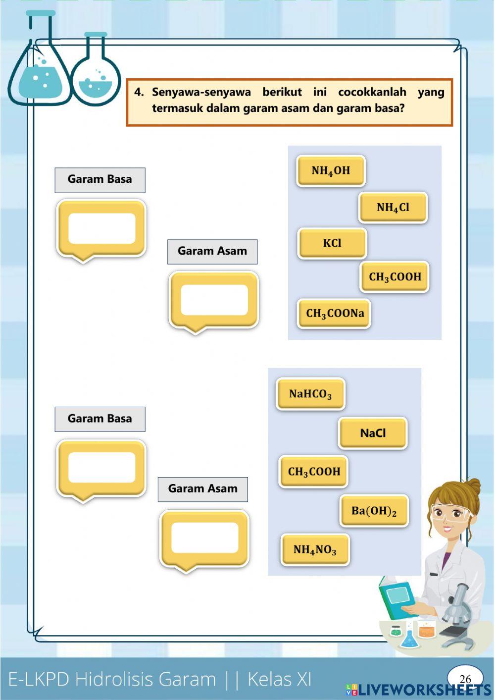 Kegiatan 3-1 hidrolisis