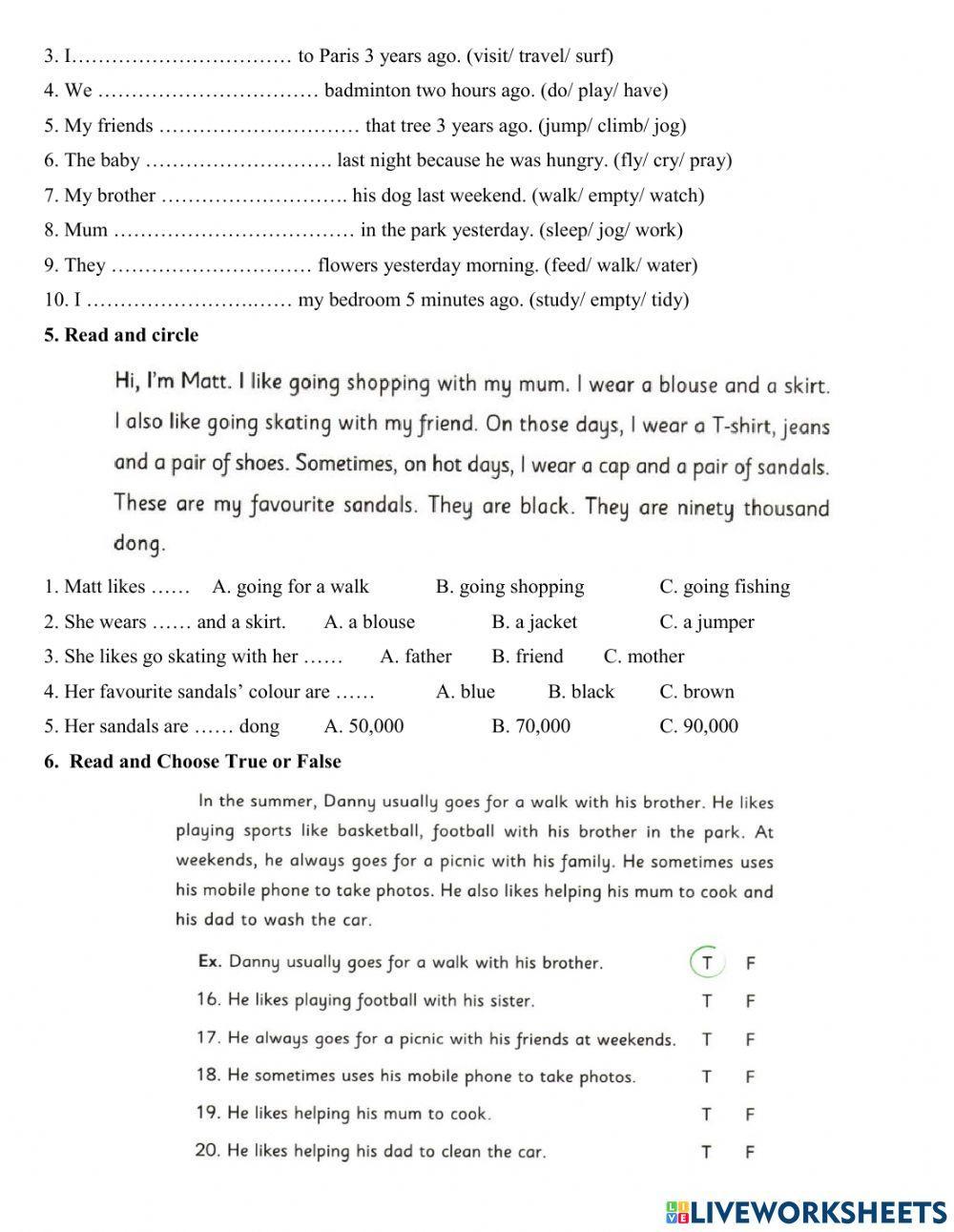 Group 3 - Past Simple - Dấu hiệu