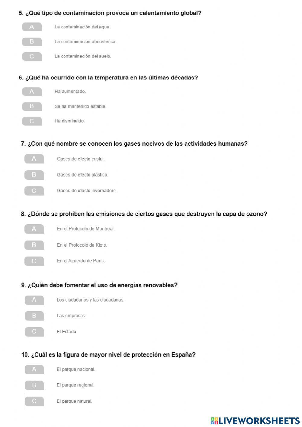 Medioambiente test