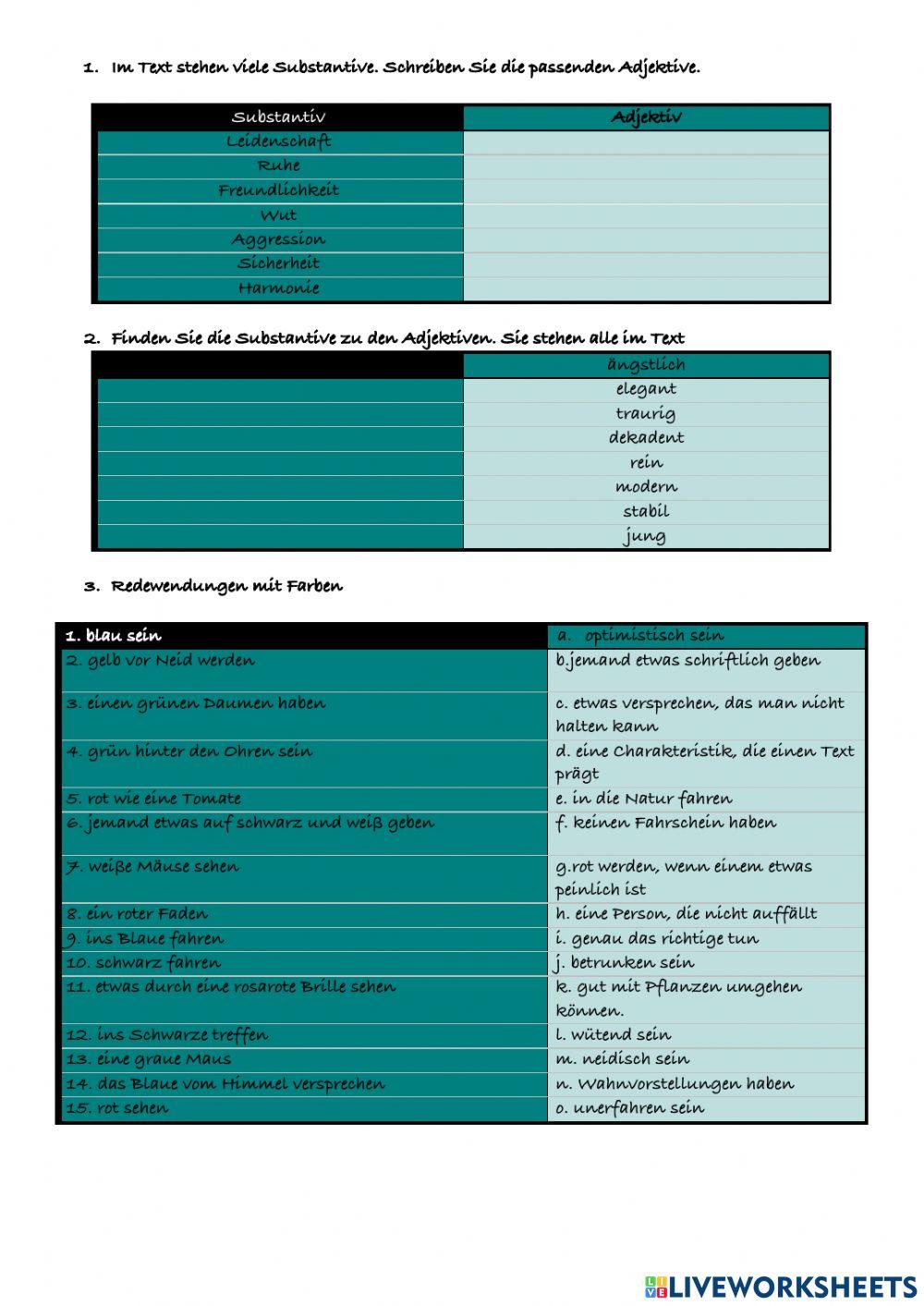Bedeutung der Farben