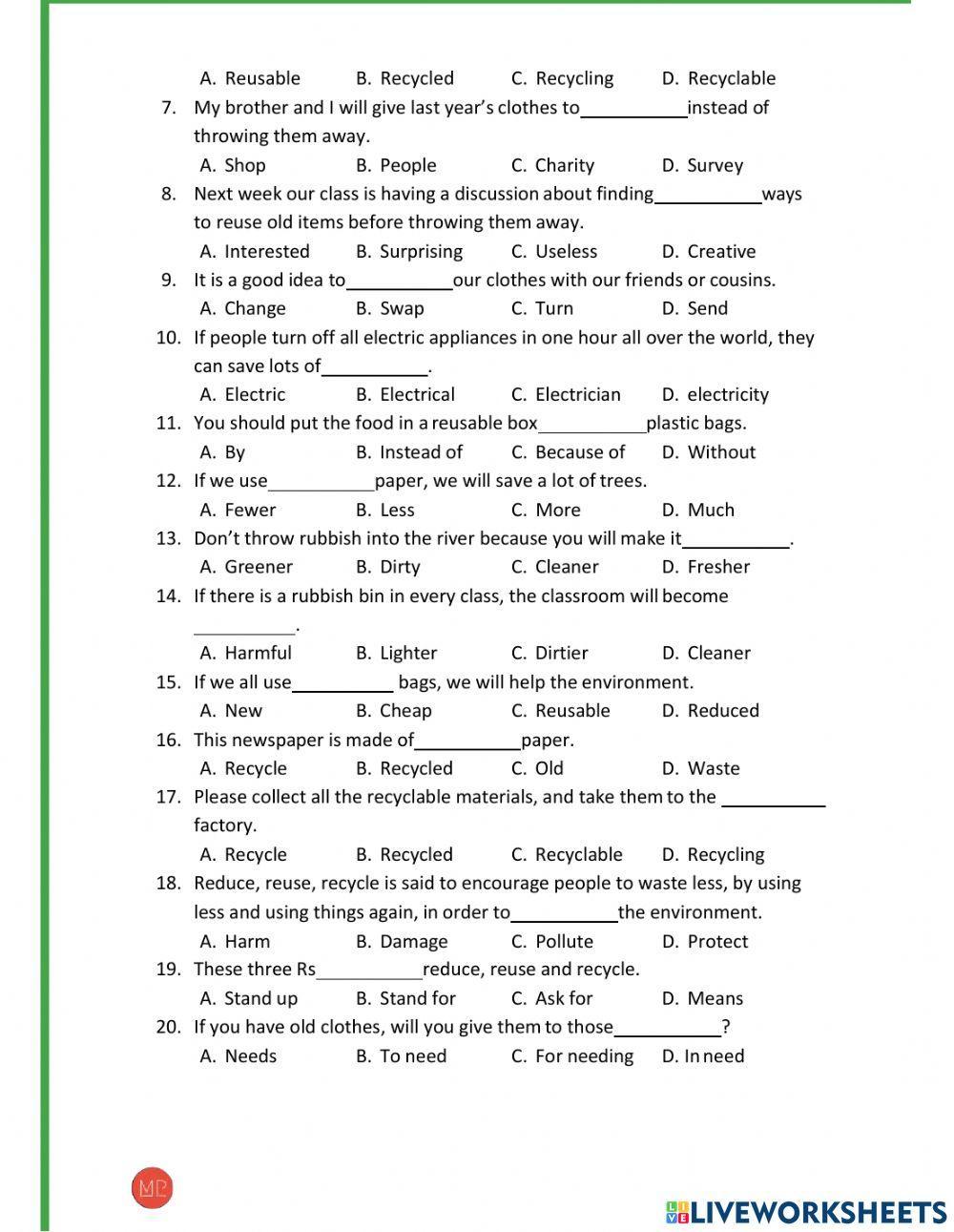 E6 unit 11. our greener world- mp