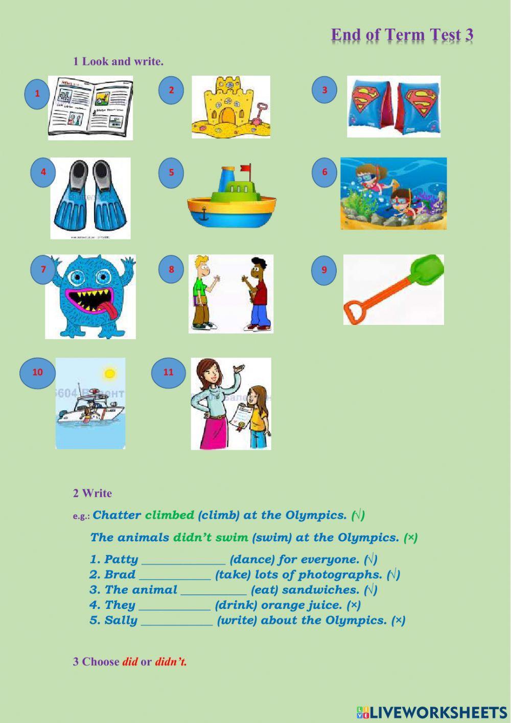 End of Term Test 3 Fly High 3