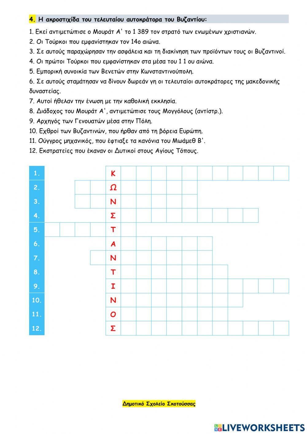 Ιστορία Ε' - Ανακεφαλαίωση κεφ 28-36