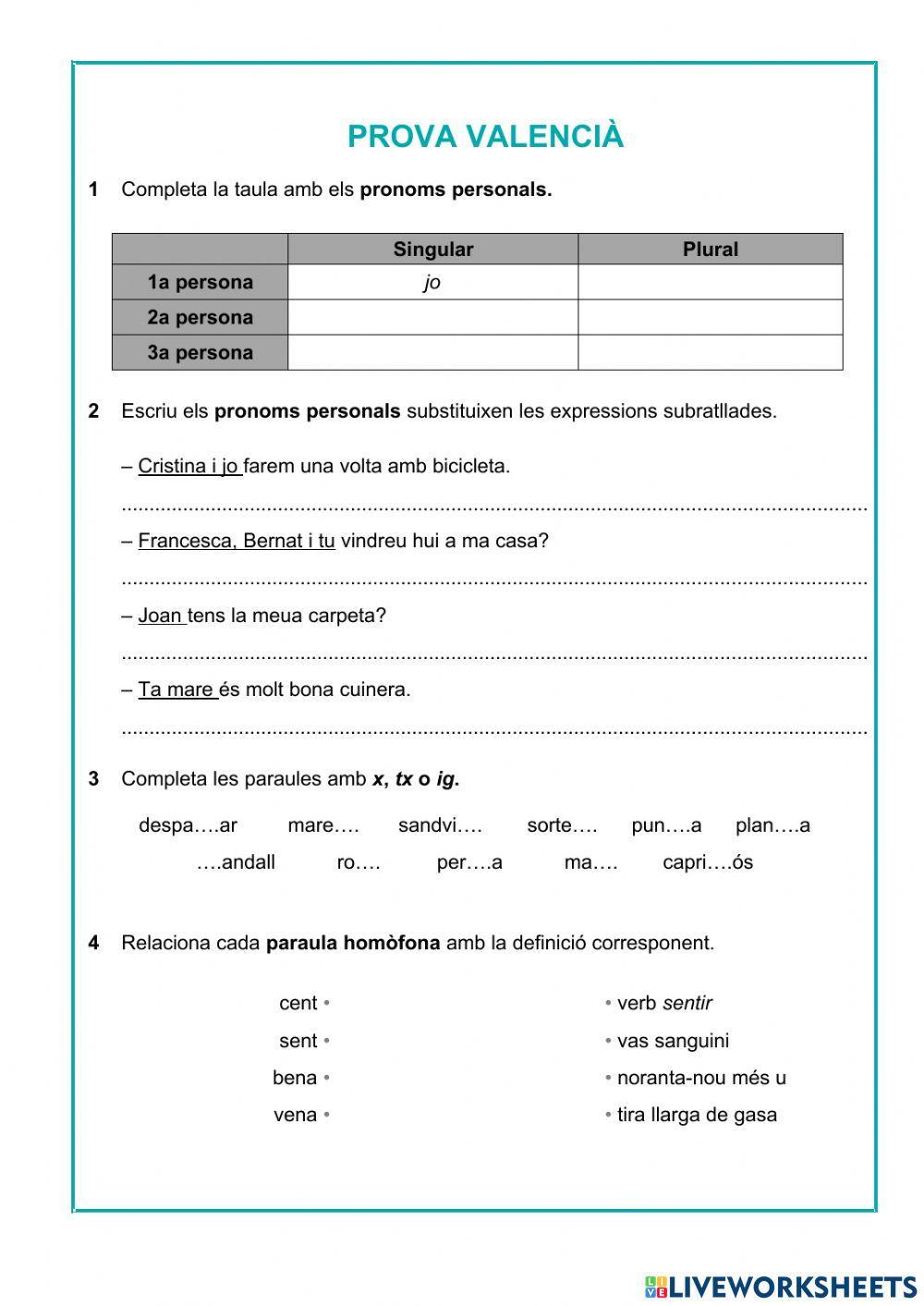 Prova valencià T8 I T9
