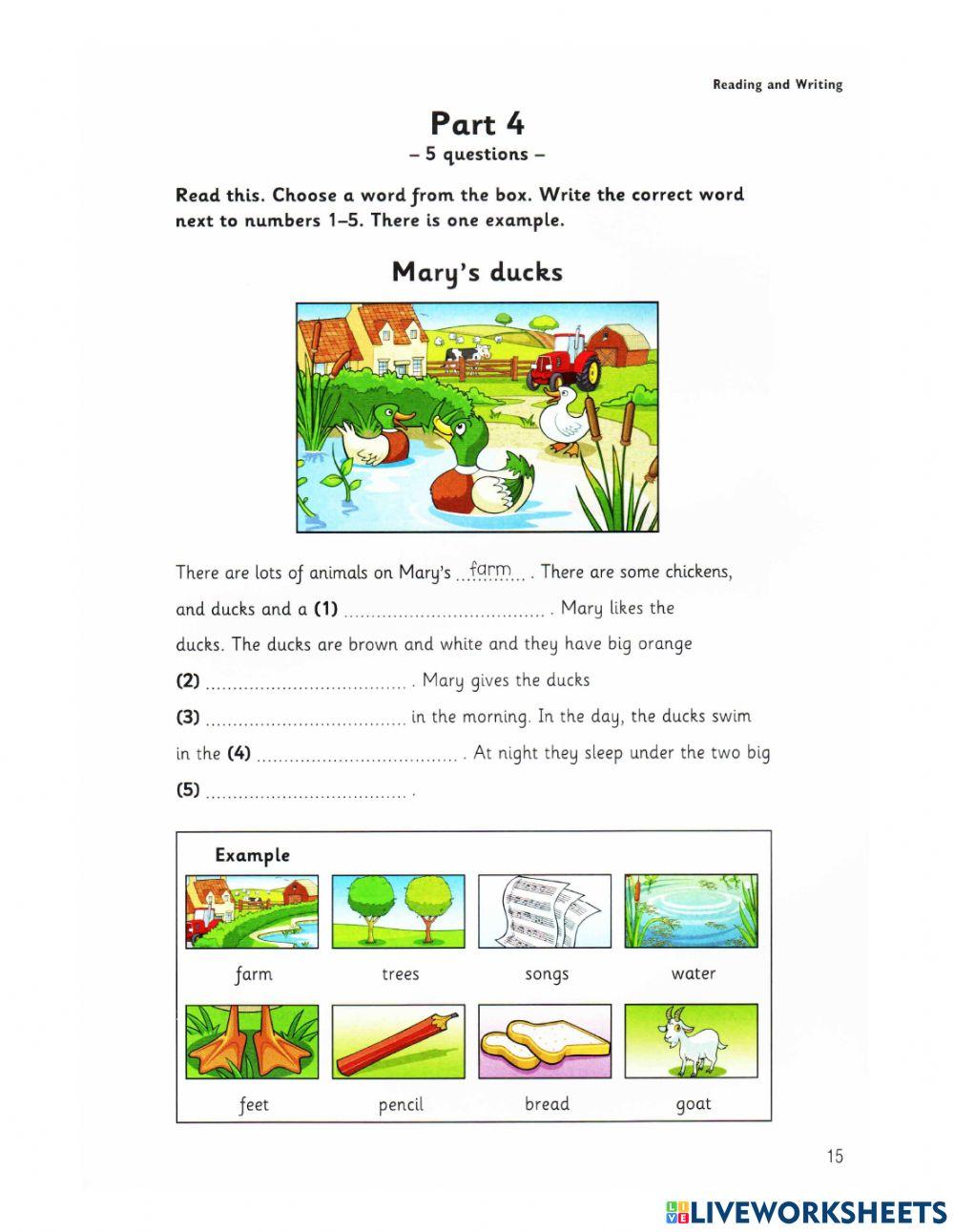 STARTERS 2 online exercise for Live Worksheets