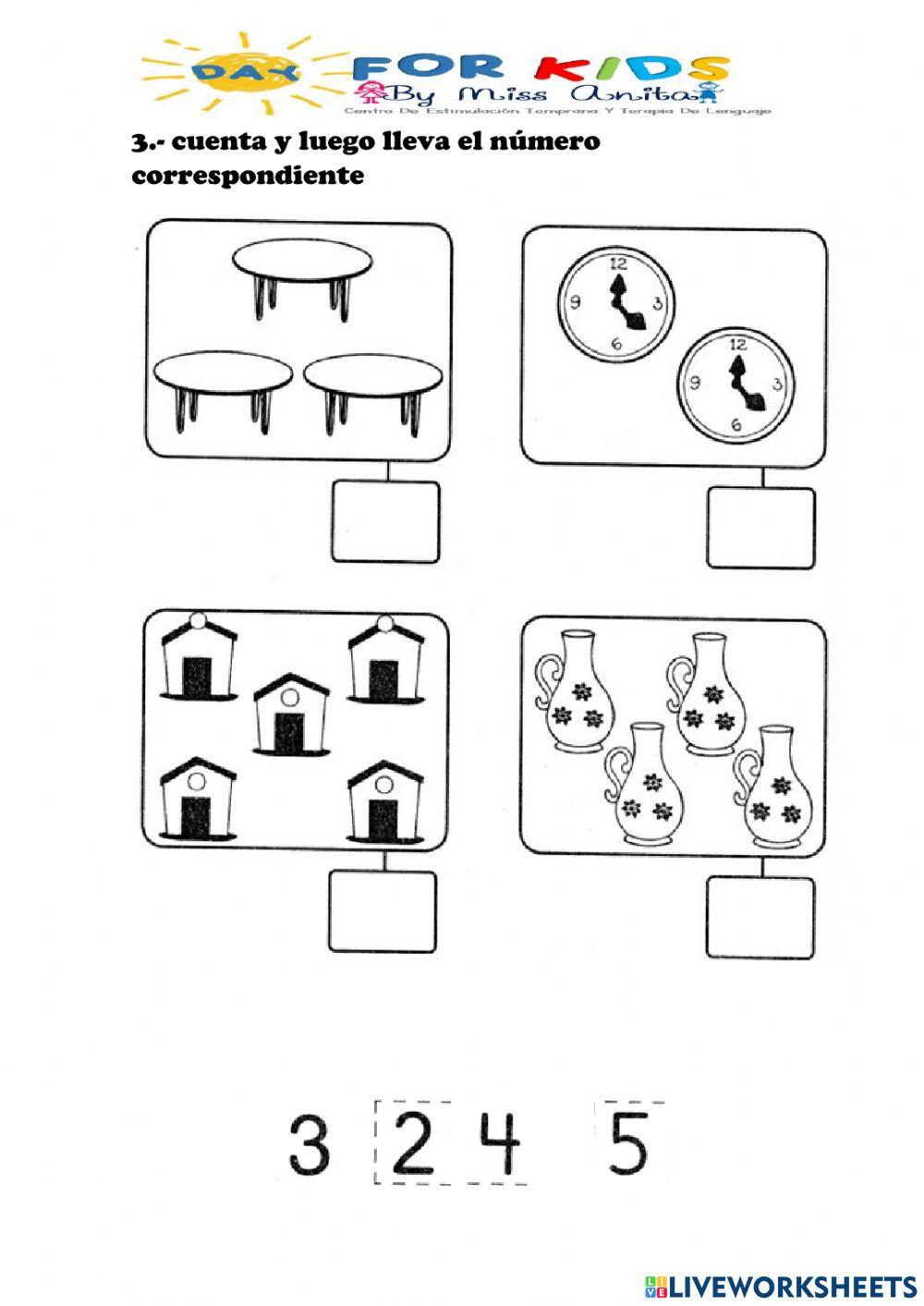Examen matematica mensual 4 años