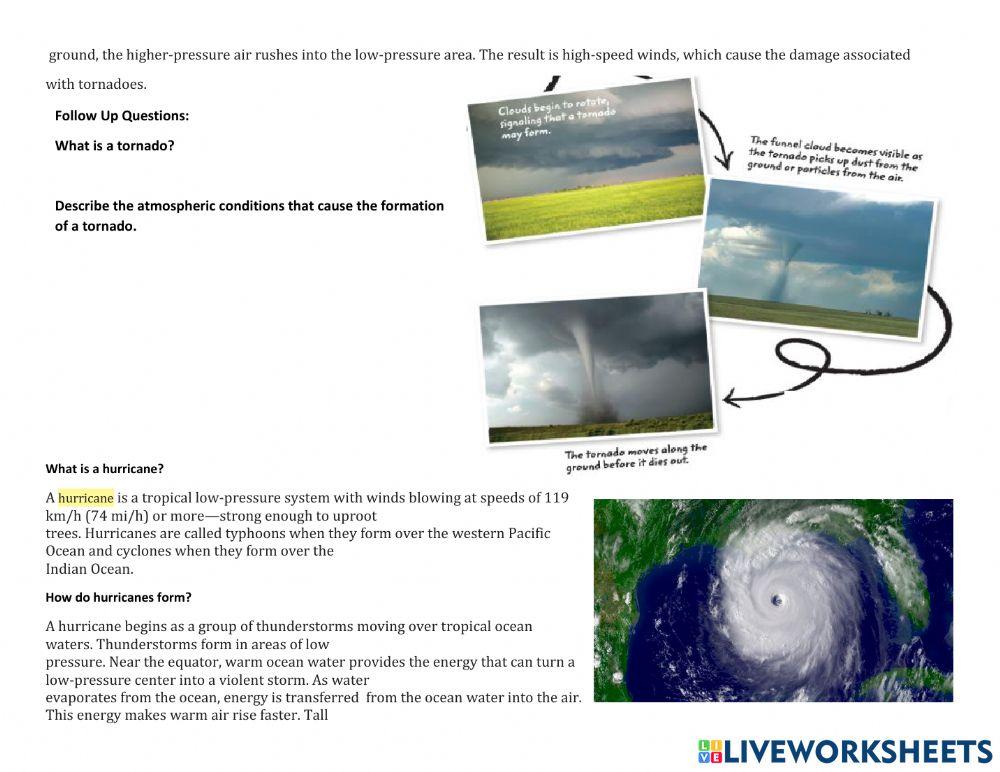 April 21 Vocab and Severe Weather
