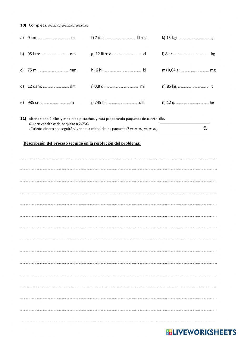 Examen unidad 9: medir longitudes