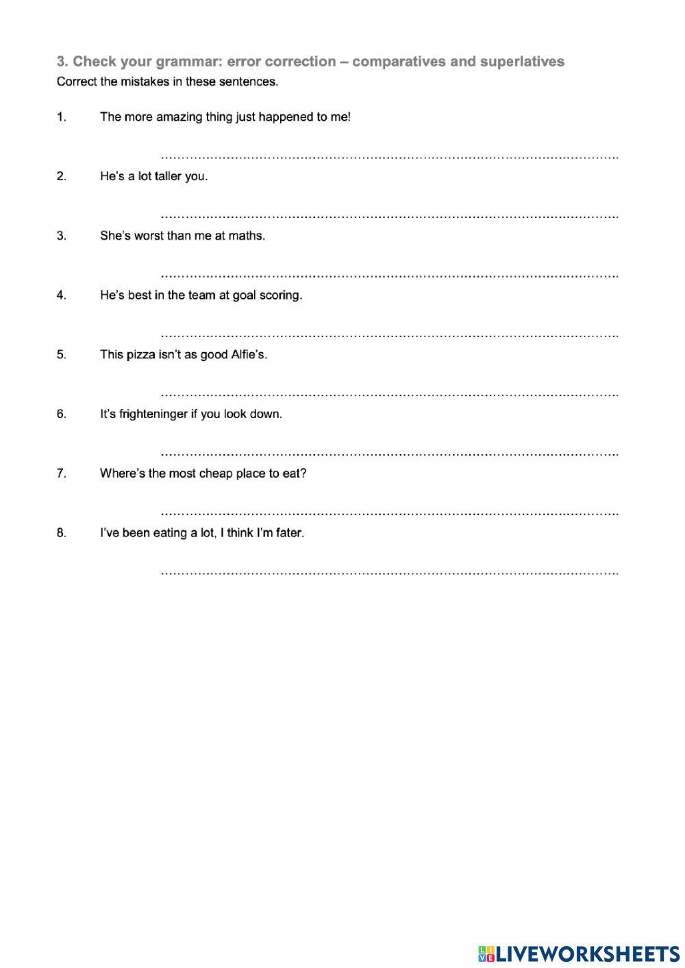 Comparative, Superlatives, As...as