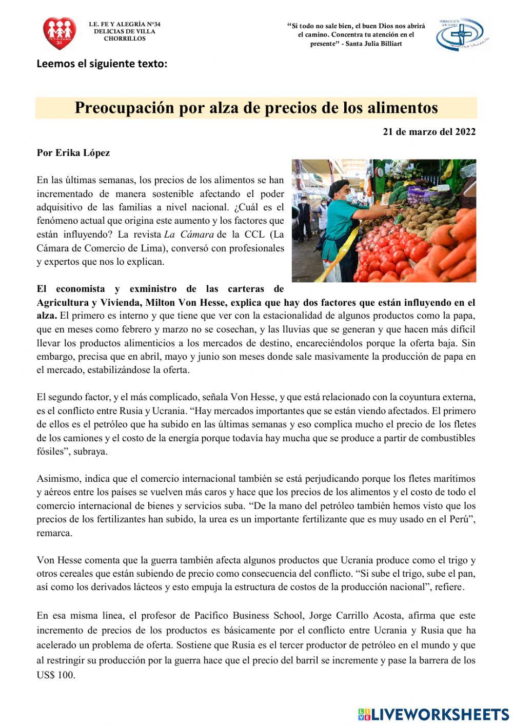 ¿A qué se debe el alza de precios?
