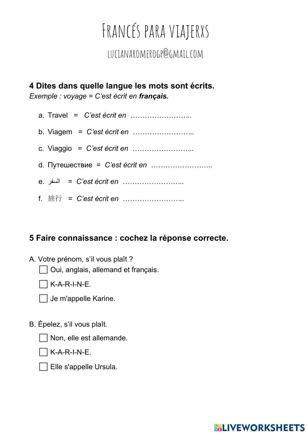 Les prénoms et les noms français