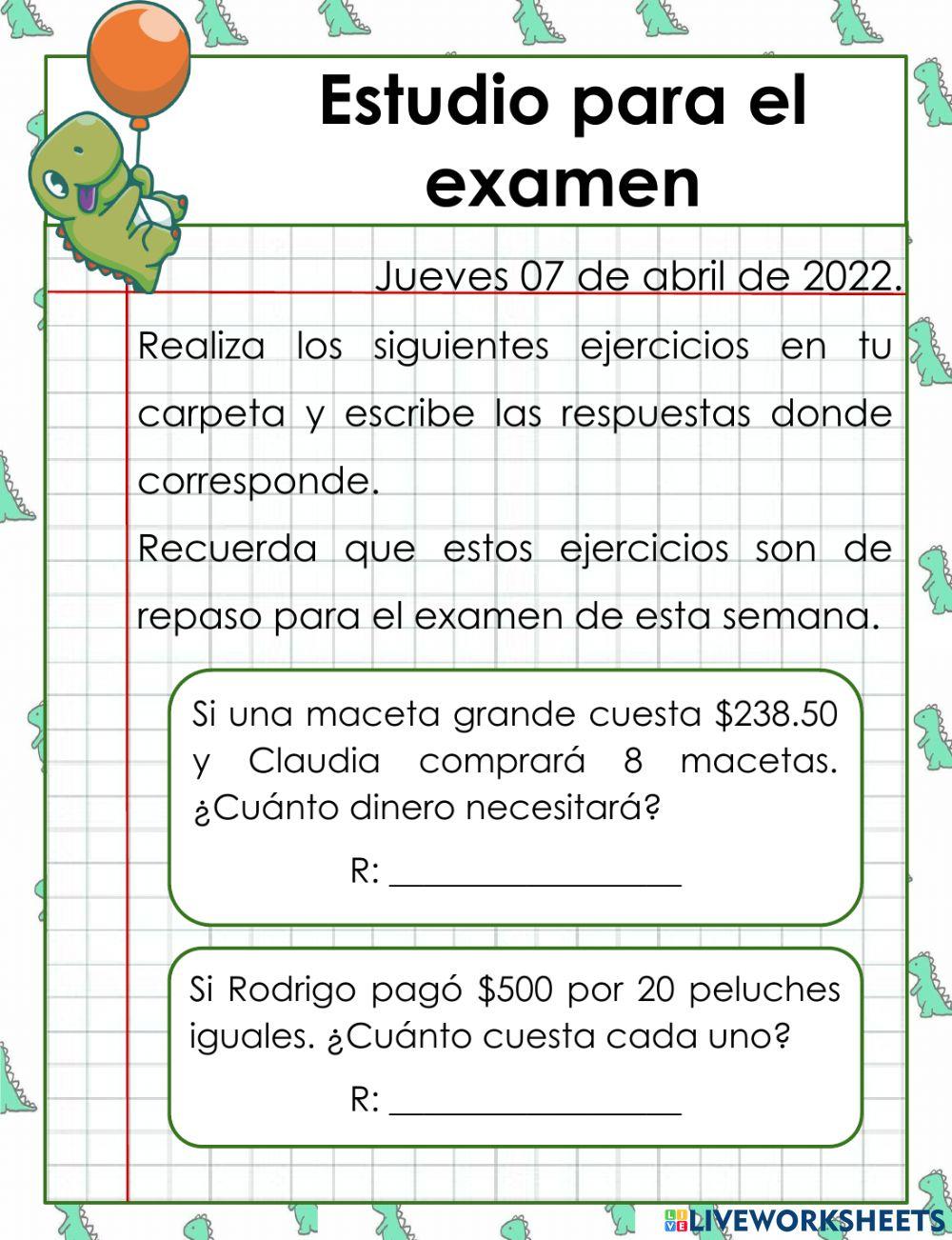 Guía de examen