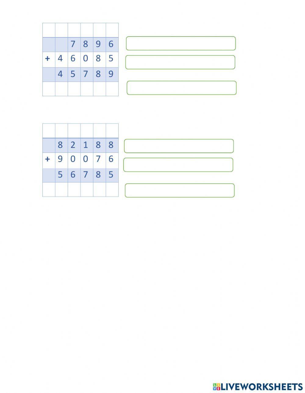 La suma y sus terminos