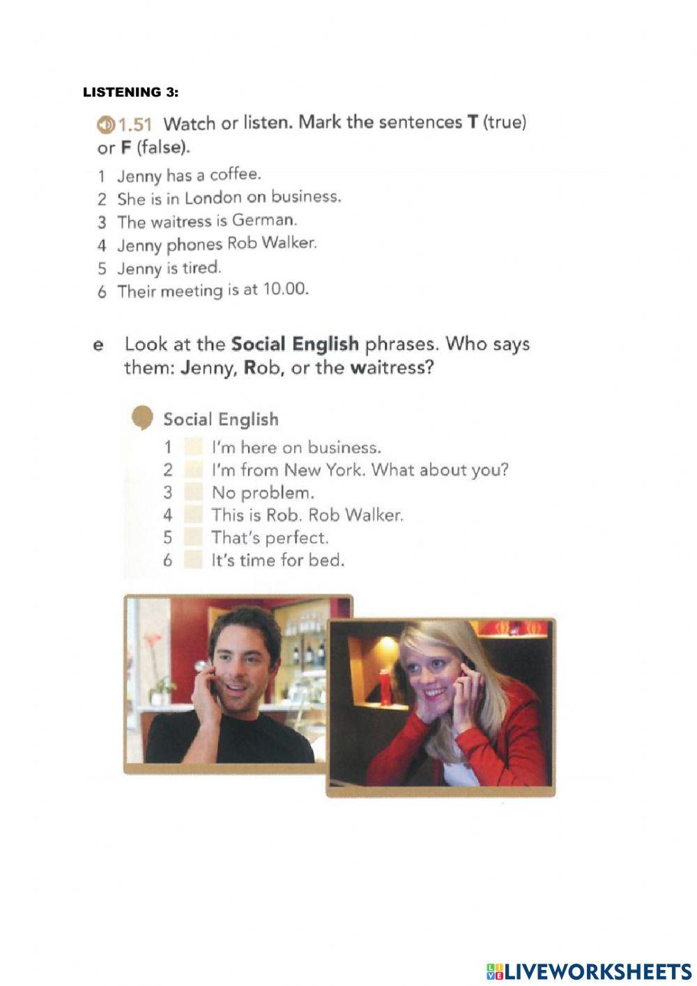 Listening English class elementary