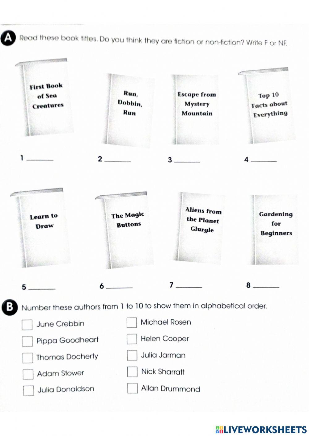 Fiction and  Nonfiction