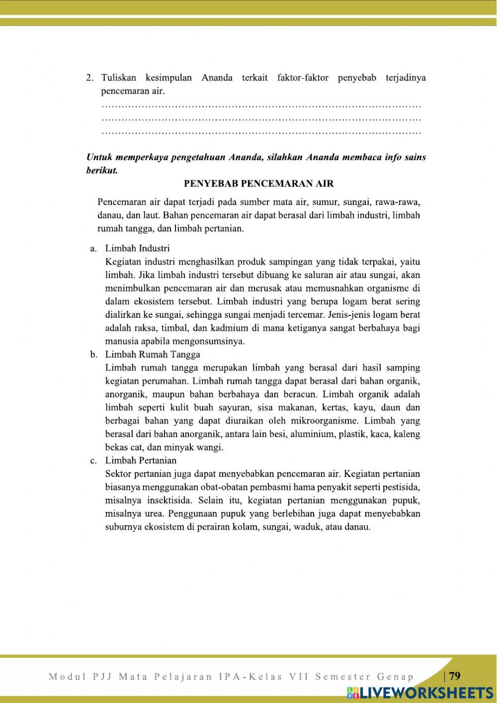 Pencemaran Linkungan