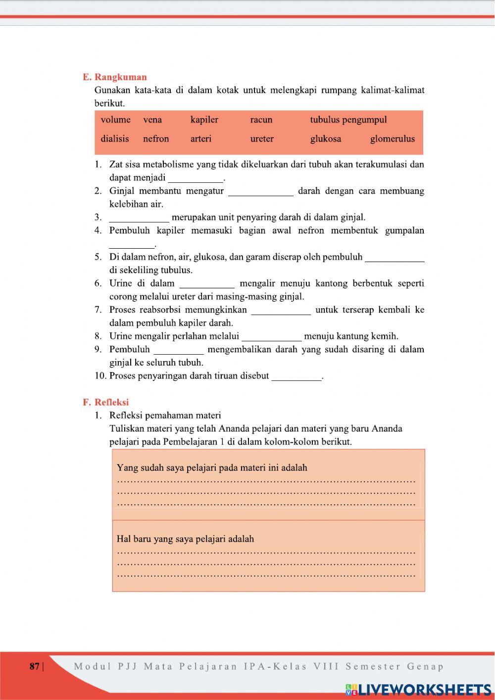 PEMBUANGAN SAMPAH TUBUH MANUSIA  part2