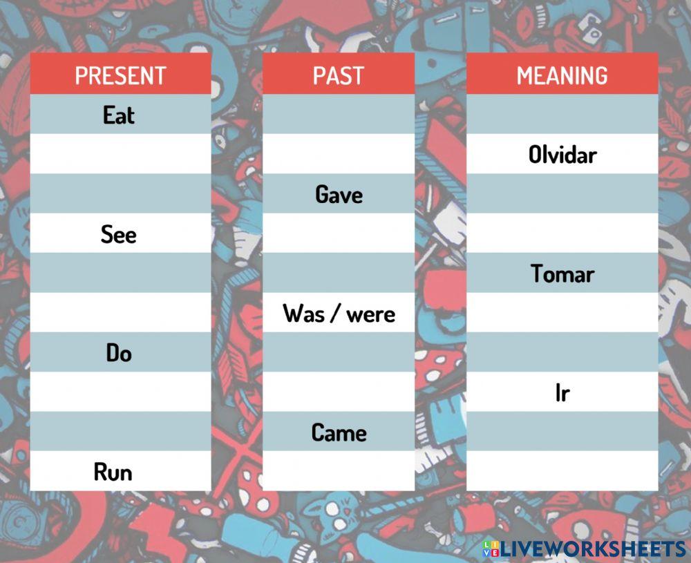 Irregular Past Verbs 5