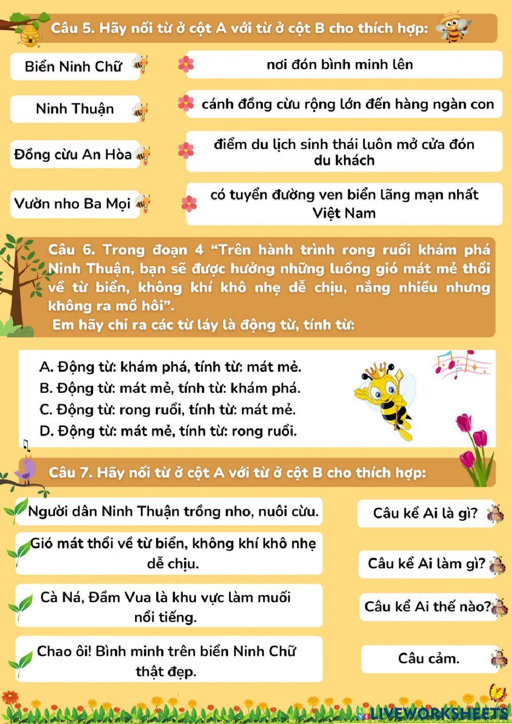 Phiếu ôn tuần 30