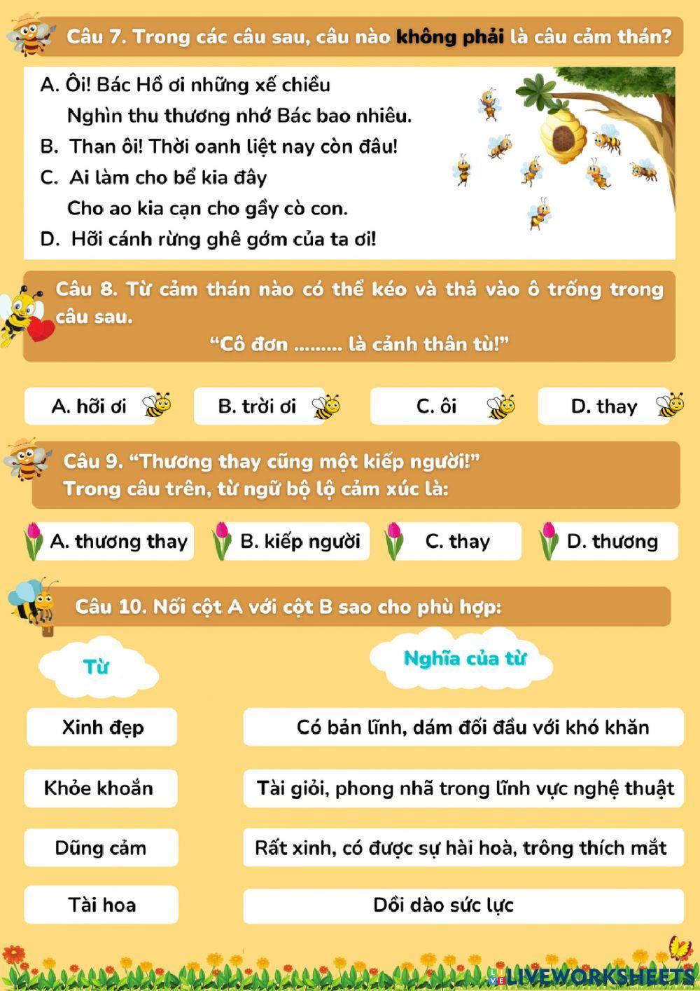 Phiếu ôn tuần 30