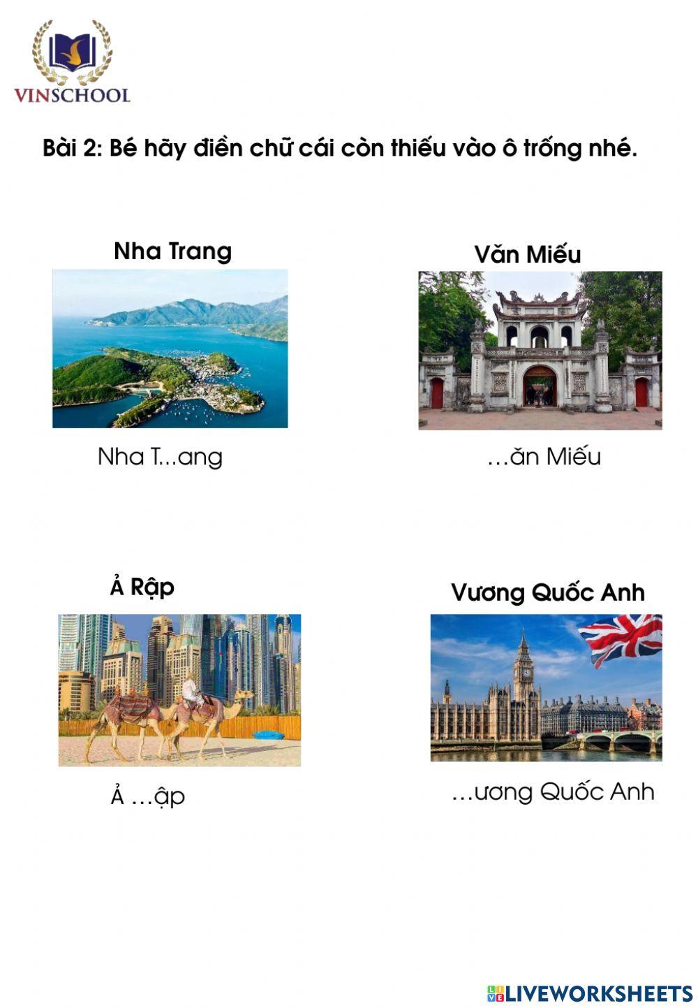 Trò chơi ôn tập chữ cái v, r