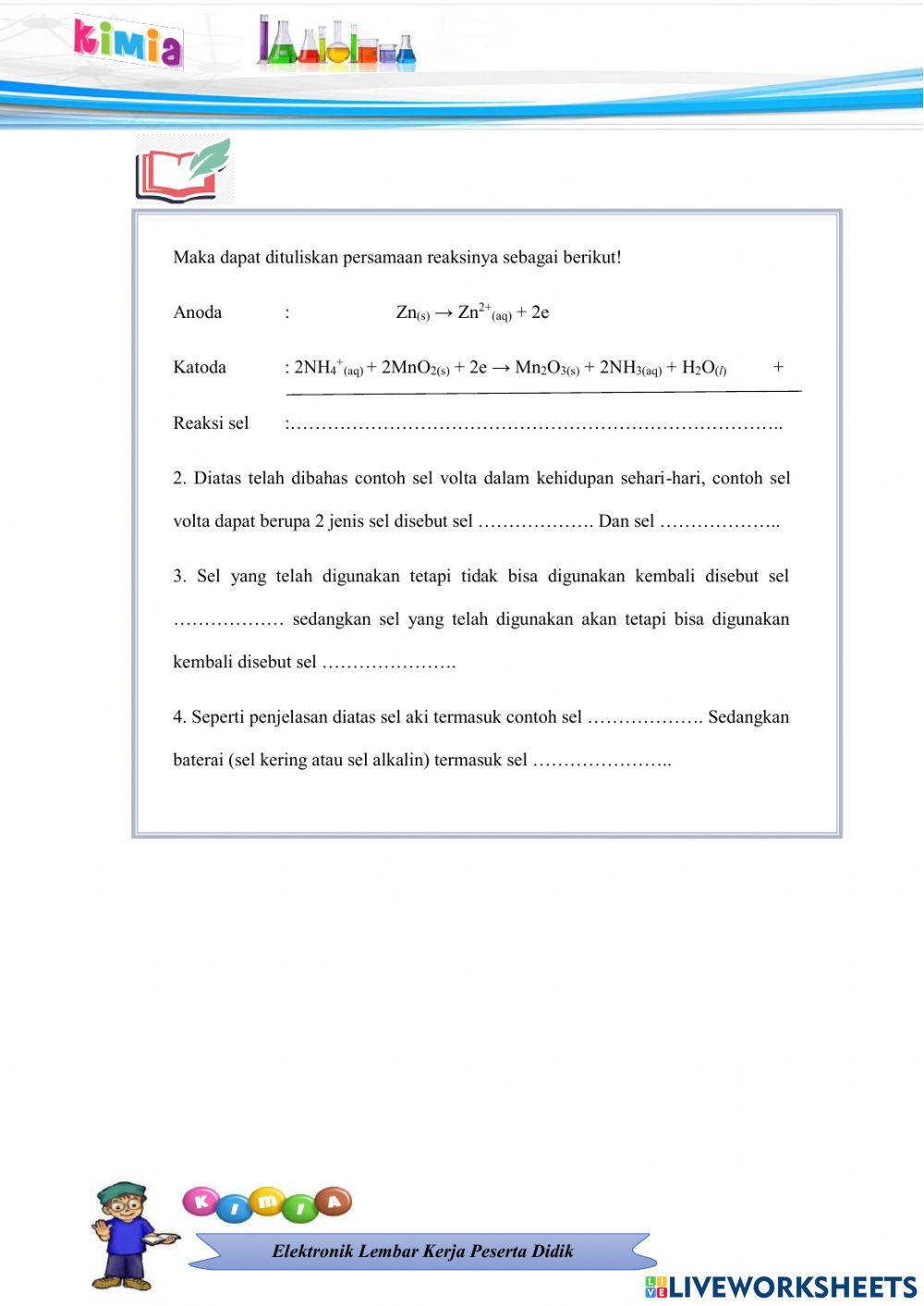 Kegiatan 3 sel volta