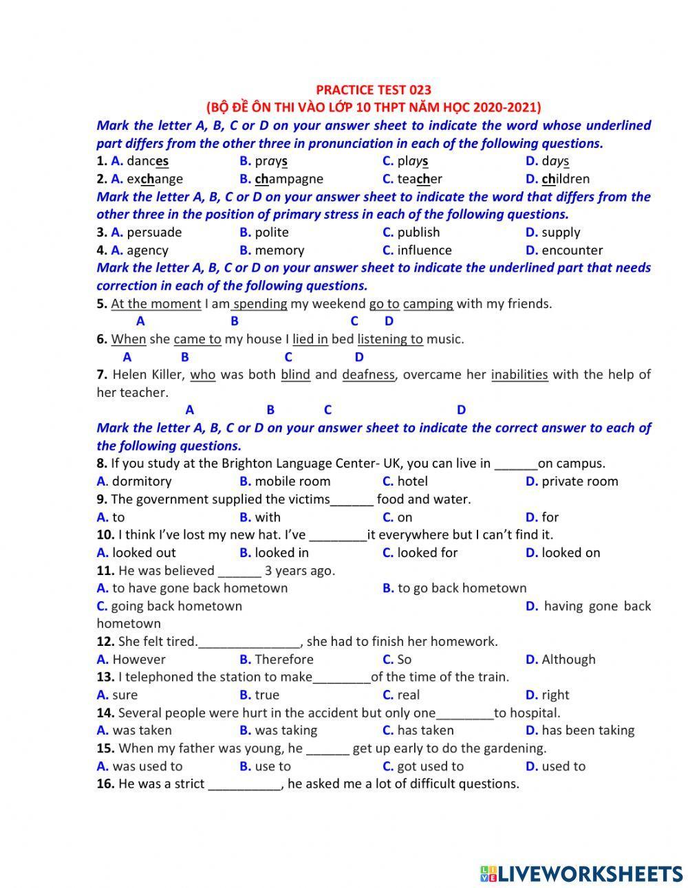 Ôn thi vào 10- đề 23- 40tn