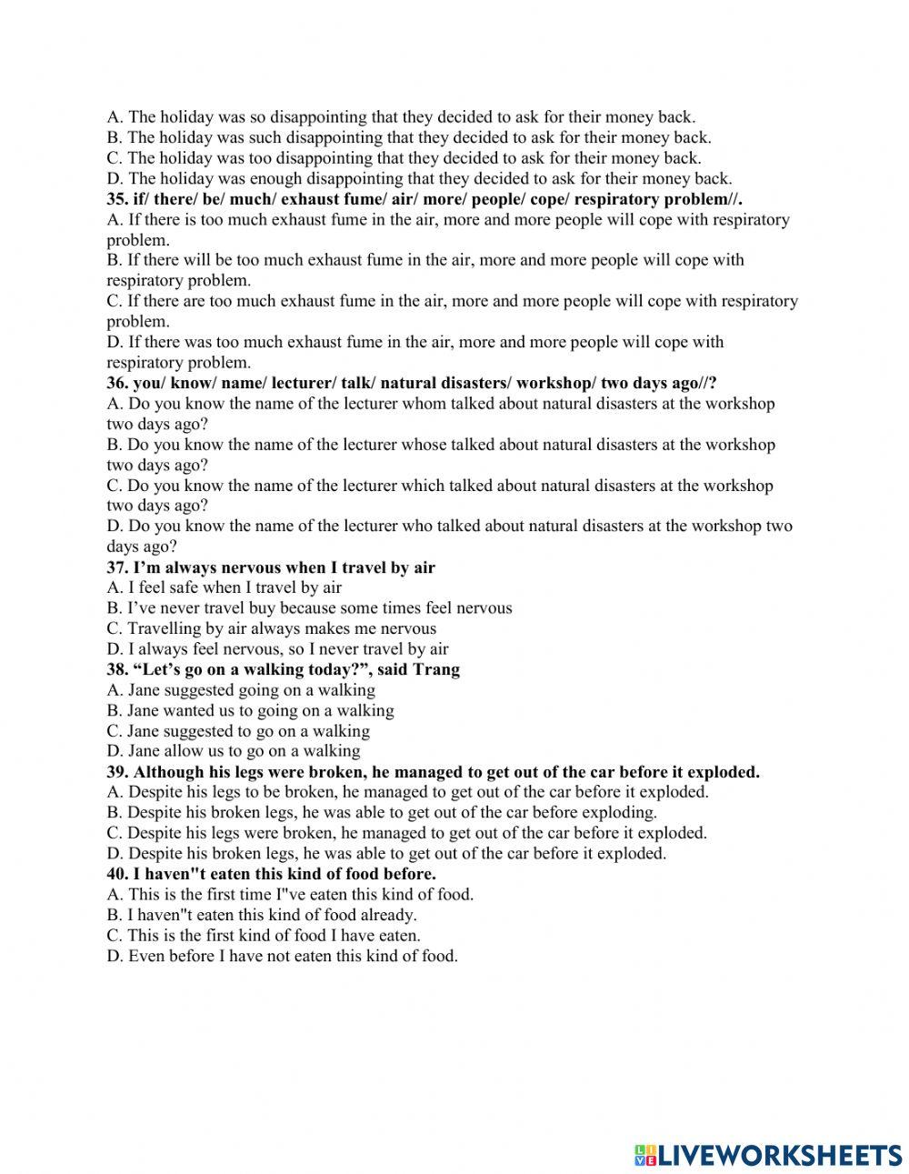 Ôn thi vào 10 - đề 18 - 40 tn